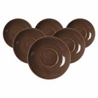 KAFFEEUNTERTASSEN Sahara Dunkelbraun ø 14,5 cm 6er Set - Dunkelbraun, Keramik (14.5cm) - Ritzenhoff Breker