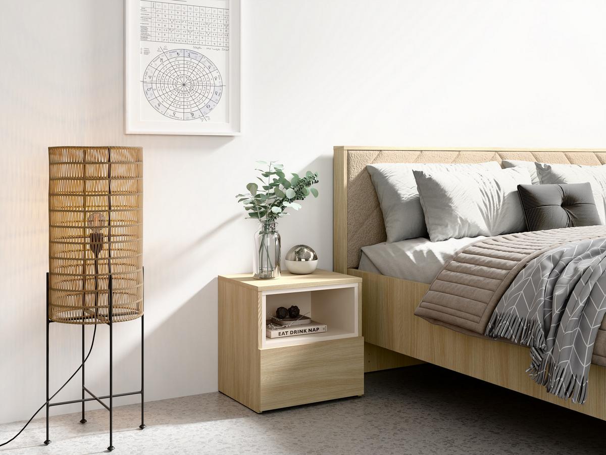 NACHTTISCH Barista Oak, Wüstensand 45/45,9/37 - Eichefarben, Holzwerkstoff (45/46/37cm) - RAUMHIRSCH FURNITURE