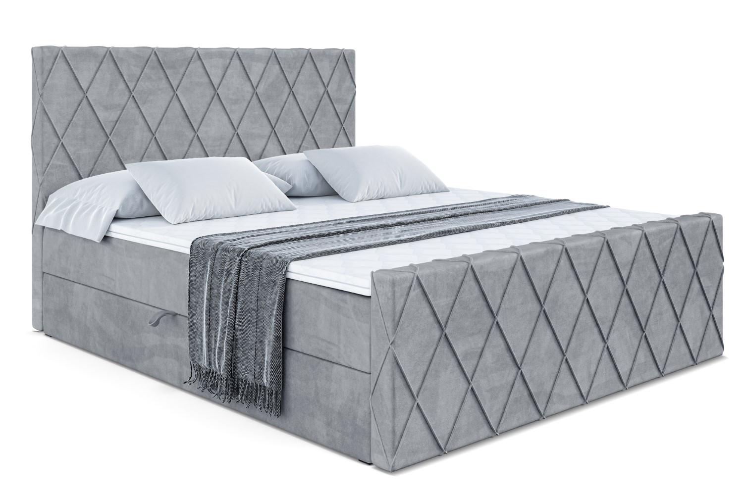 BOXBETT LEPARO-Z - 120 x 200 - H3 - Grau - Grau, Holzwerkstoff (120/200cm) - ALTDECOR