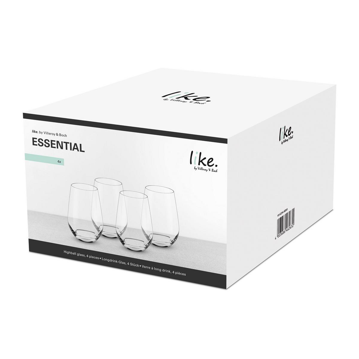LONGDRINKGLÄSER Essential transparent 200 ml 4er Set - Transparent, Glas (0.2L) - like.Villeroy & Boch