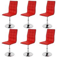 ESSZIMMERSTUHL Rot 6er-Set - Rot, Textil (43/103/54cm) - MCW