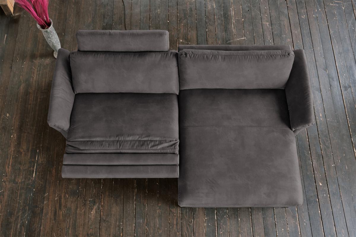 ECKSOFA MIT MOTORISCHER RELAXFUNKTION MALTA Anthrazit Webstoff Relaxfunktion - Anthrazit/Schwarz, Buchenholz/Textil (302/175cm) - KAWOLA