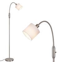 STEHLAMPE Seraphina 12/12/163 cm - Silberfarben, Textil/Metall (12/12/163cm) - ZMH