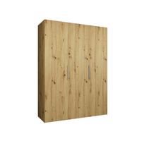 DREHTÜRENSCHRANK 202/150/52 3-türig - Kaschmir/Eiche Artisan, Holz (150/202/52cm) - MÖBEL KRYSPOL