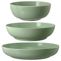 FOODBOWL Beat Color Glaze Salbeigrün 20/25/28 cm 3-tlg. - Grün, Keramik (1cm) - Seltmann Weiden