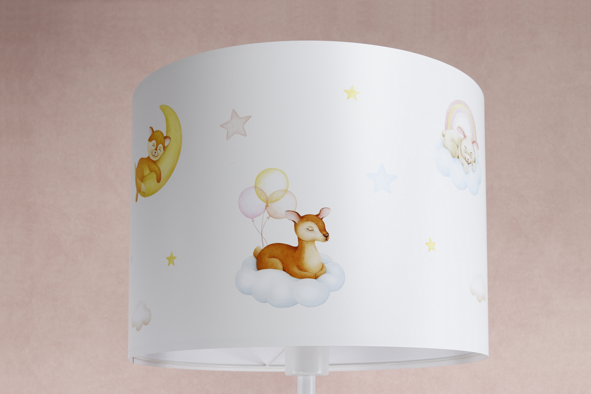 STEHLAMPE Bunt 40/30 cm - Multicolor/Weiß, Kunststoff (30/3.8/30cm) - ONZENO