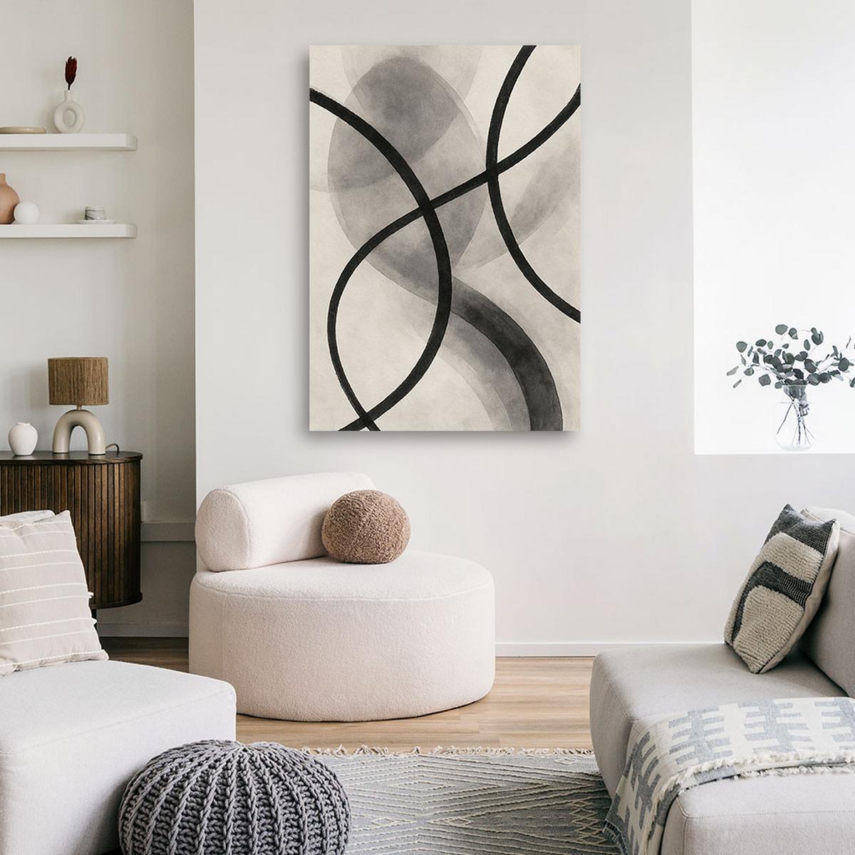 LEINWANDBILD Abstraktion 40x60cm - Grau, Textil (40/60cm) - Feeby