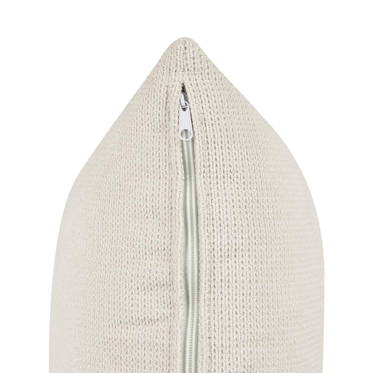 3-SITZER-SOFA cremeweiß mit Kissen Viskan - Weiß, Textil (200/67/82cm) - Beliani