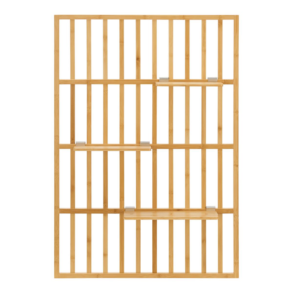 WANDREGAL Røst - Naturfarben, Naturmaterialen (80/120/13cm) - [en.casa]