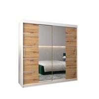 SCHWEBETÜRENSCHRANK 200/200/62 2-türig - Silberfarben/Eiche Artisan, Holz/Kunststoff (200/200/62cm) - MÖBEL KRYSPOL