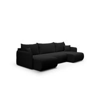 WOHNLANDSCHAFT Calgary - Schwarz, Holzwerkstoff/Textil (290/86/148cm) - Fun Möbel