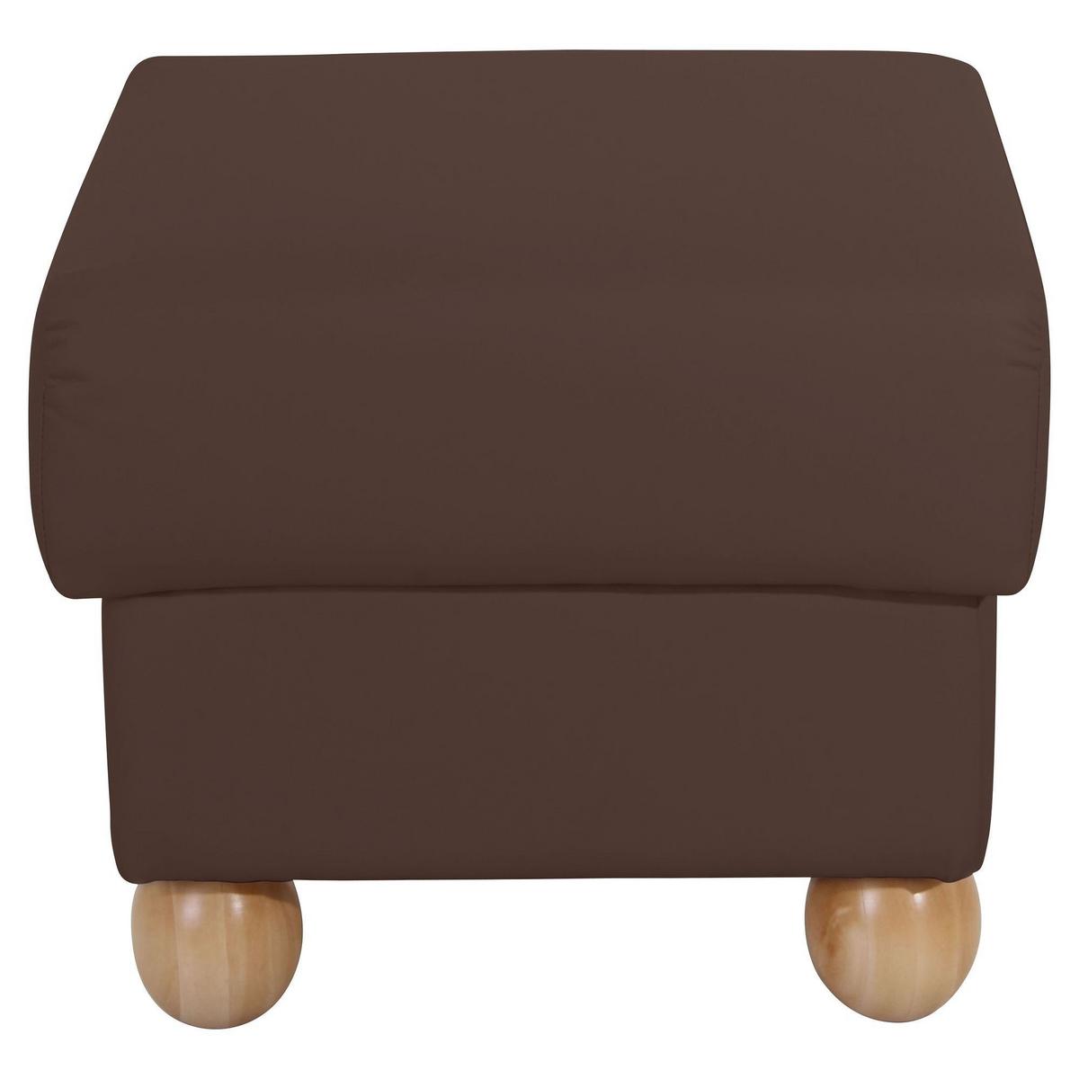 HOCKER Kasha Bezug Kunstleder Buche natur / braun - Buchefarben/Braun, Kunststoff (54/48/54cm) - 58aufmkessel