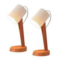 TISCHLEUCHTE MYCH 37.4/19.5/14 cm （2er-set） - Orange, Metall (14/37.4/19.5cm) - ZMH