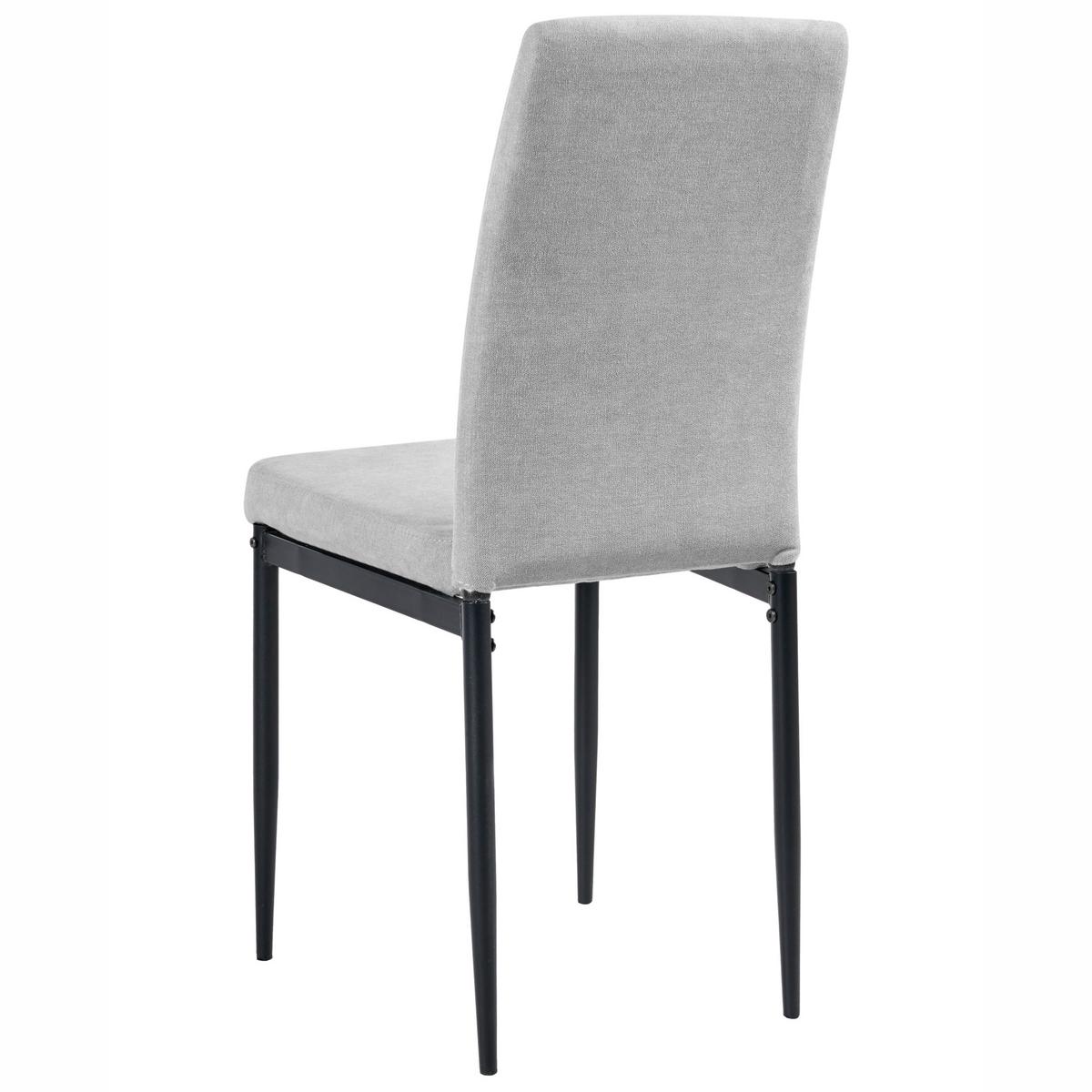 ESSZIMMERSTUHL 4er-Set Grau Riner - Schwarz/Grau, Textil (42/94/50cm) - Beliani