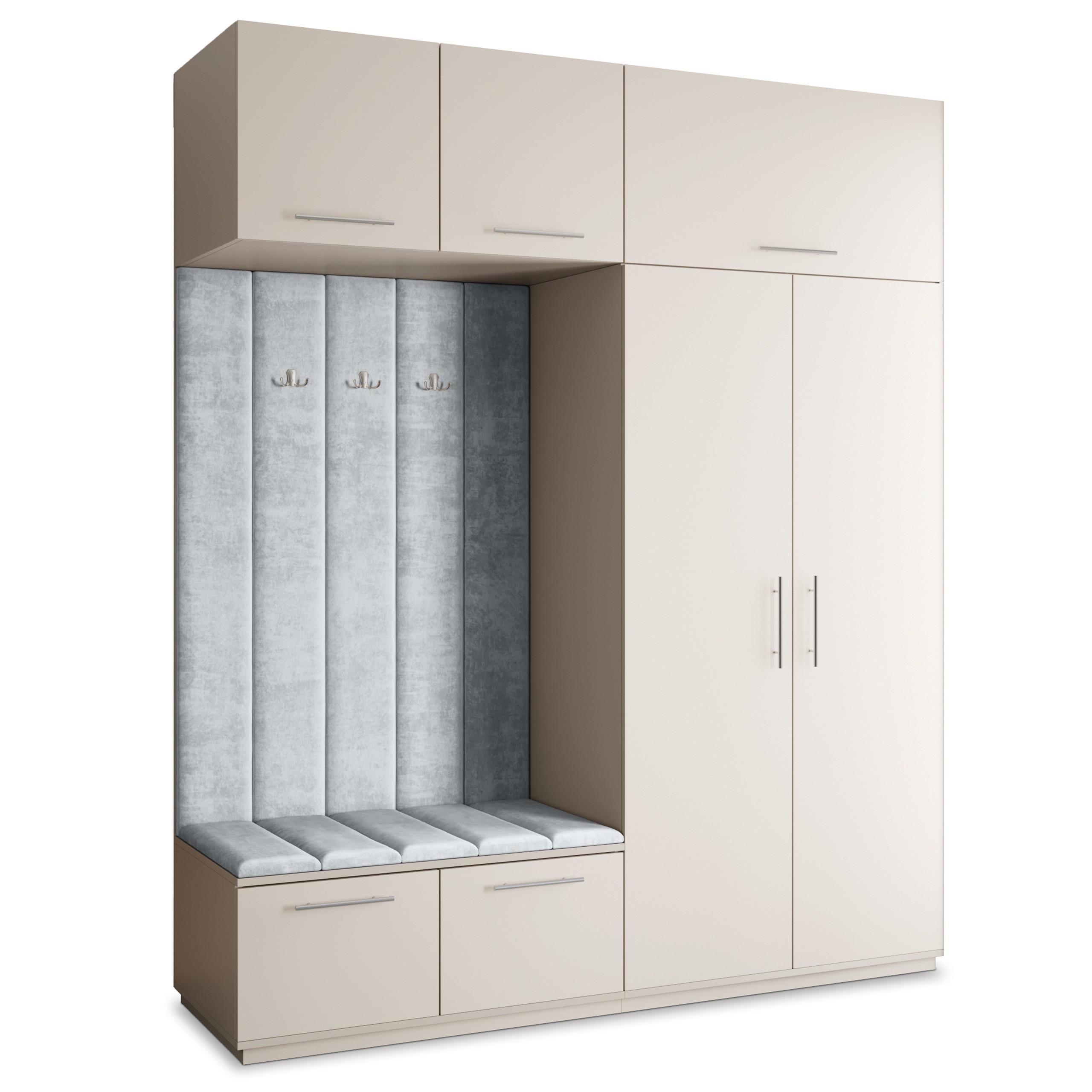 GARDEROBENSCHRANK REMA 200/240/60 cm Modern Kaschmir - Kaschmir/Hellgrau, Holzwerkstoff (200/240/60cm) - MASSENO