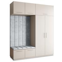GARDEROBENSCHRANK REMA 200/240/60 cm Modern Kaschmir - Kaschmir/Hellgrau, Holzwerkstoff (200/240/60cm) - MASSENO