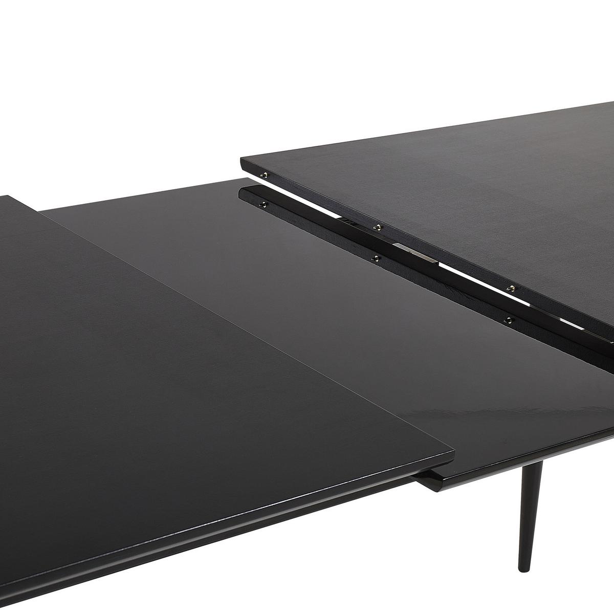 ESSTISCH 160-200/90/76 cm Schwarz Rechteckig Maldon - Schwarz, Holzwerkstoff (200/90/76cm) - Beliani