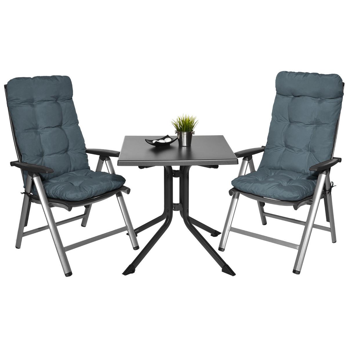 HOCHLEHNER Flair HL 120x50x8cm Taubenblau (2tlg) - Blaugrau, Textil (50/120cm) - Beautissu 