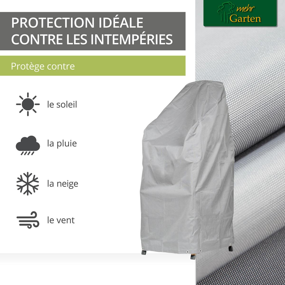 SCHUTZHÜLLE Stapelstuhl SHP-60007 - Grau, Kunststoff (68/150/98cm) - mehr Garten