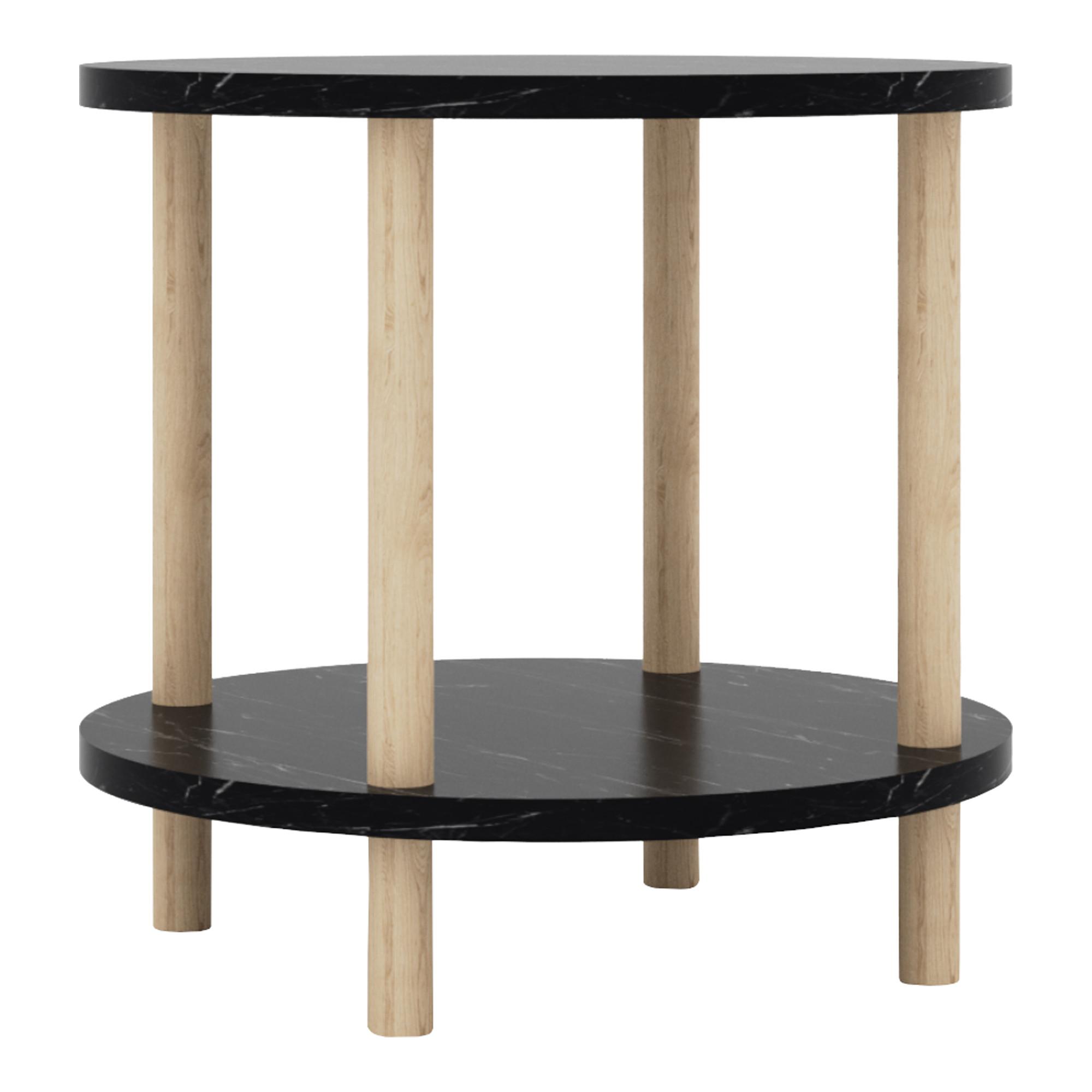 BEISTELLTISCH Ves - Schwarz, Holzwerkstoff (42/42/49cm) - [en.casa]