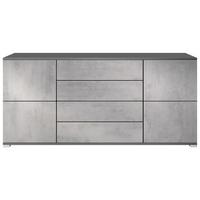 SIDEBOARD Rova Beton Oxid Optik - Hellgrau, Holzwerkstoff (166.5/75.5/35cm) - Vladon