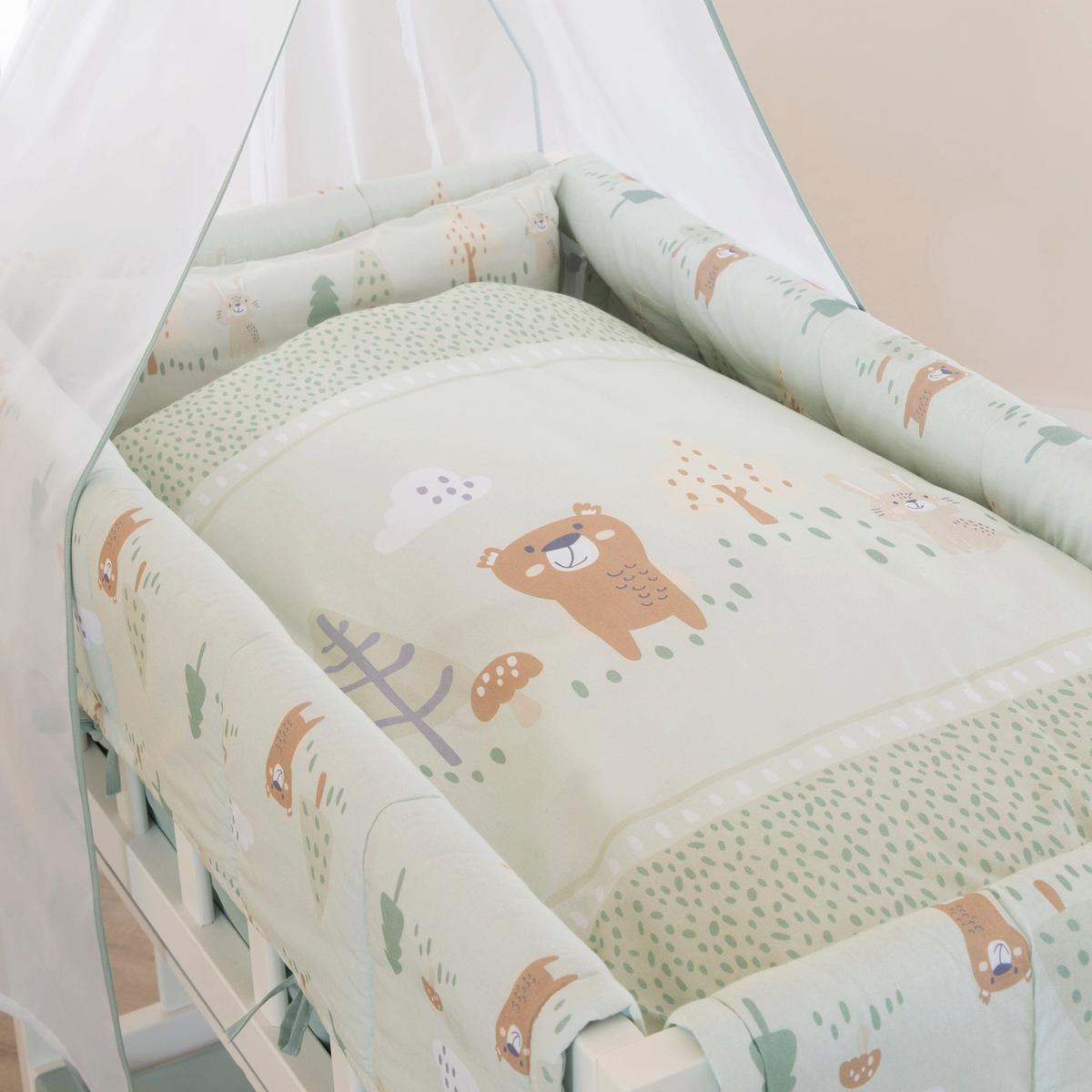 KINDERBETTWÄSCHE Woodland Buddies 80 x 80 cm - Grün, Textil (80/80cm) - Roba