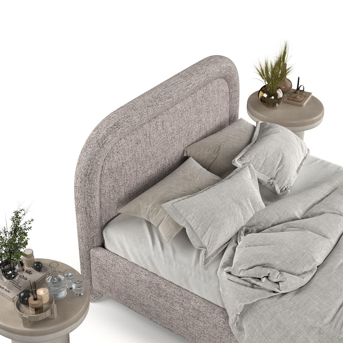 POLSTERBETT Zoya 120/200 cm Beige im Neve Stoff - Beige/Naturfarben, Holz/Holzwerkstoff (120/200cm) - AltaBeds
