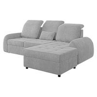 ECKSCHLAFSOFA Soreno, Seite: Rechts - Hellgrau/Schwarz, Holz/Kunststoff (176/255cm) - MIRJAN24
