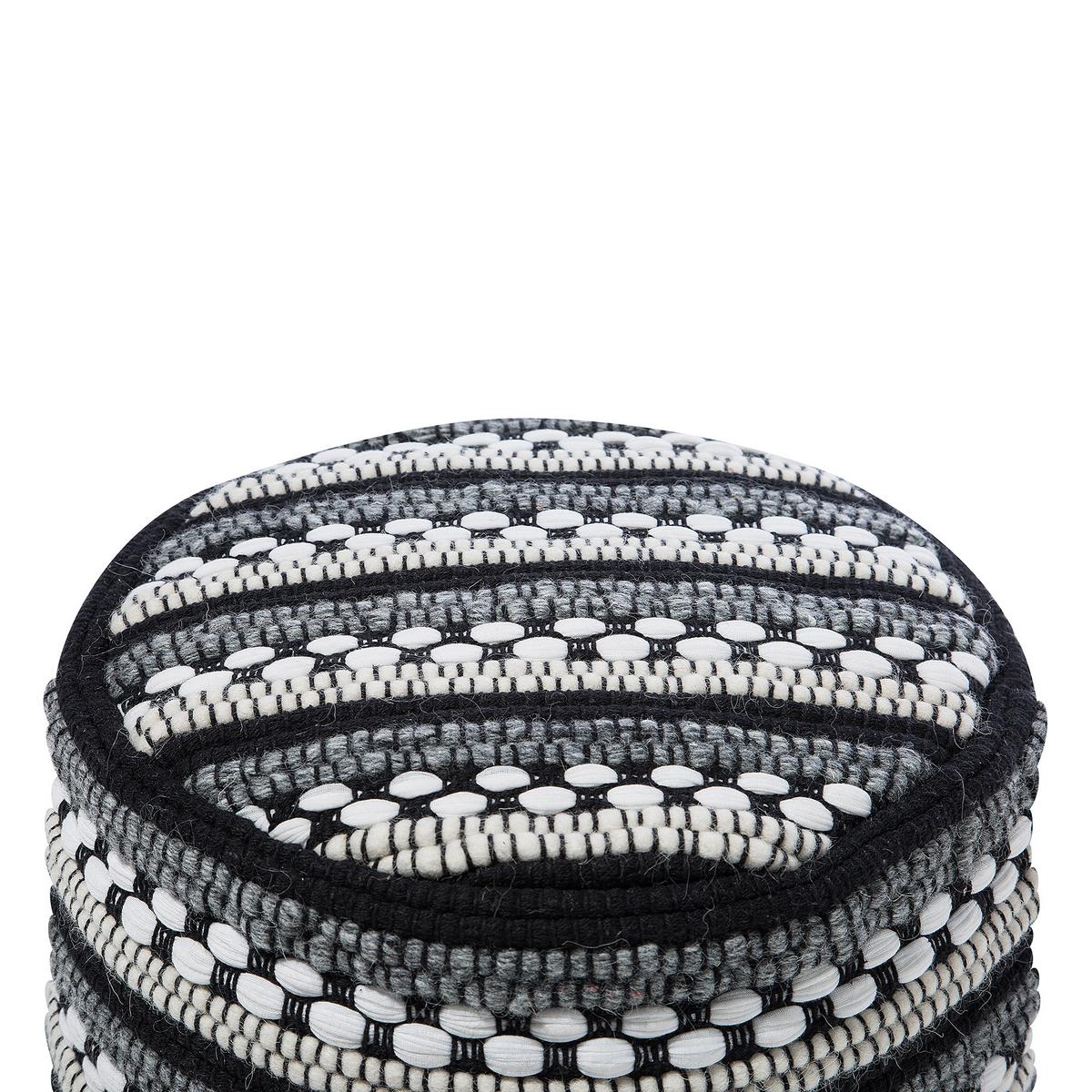 POUF Guntur 41/41/41 cm - Weiß, Naturmaterialien/Textil (41/41/41cm) - Beliani