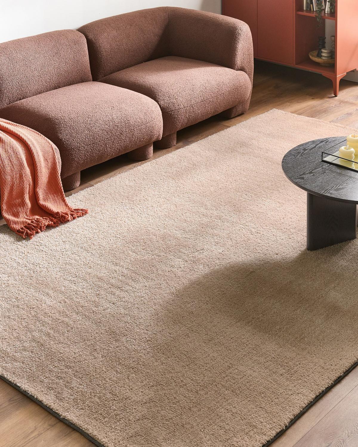 SHAGGY-TEPPICH Sandbeige 200/300 cm Demre - Sandfarben/Beige, Textil (200/300cm) - Beliani
