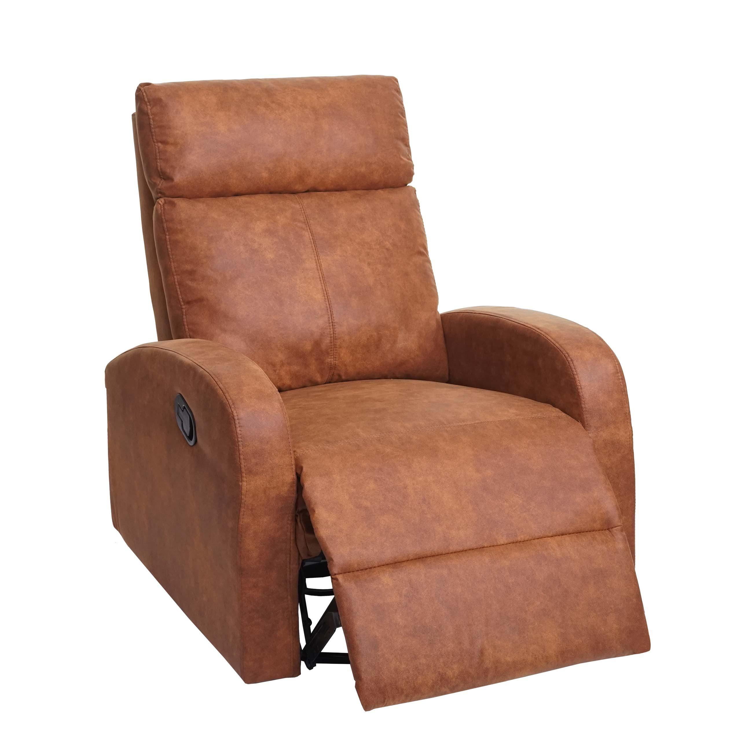 FERNSEHSESSEL PREMIUM Rehbraun - Hellbraun, Textil (75/100/96cm) - MCW