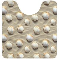 WC-VORLEGER Muscheln - Sand - Maritim Toilettenvorleger 55x60 cm - Sandfarben, Textil (55/1cm) - OnlyWow
