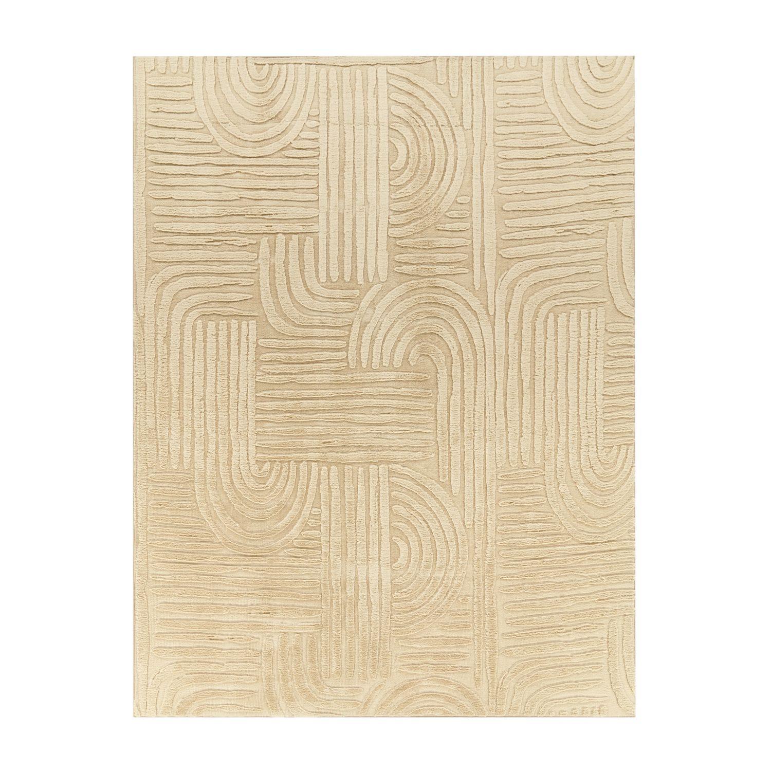 FLACHWEBETEPPICH Boho Beige 120 x 160 cm - Beige, Kunststoff (120/160cm) - TT Home