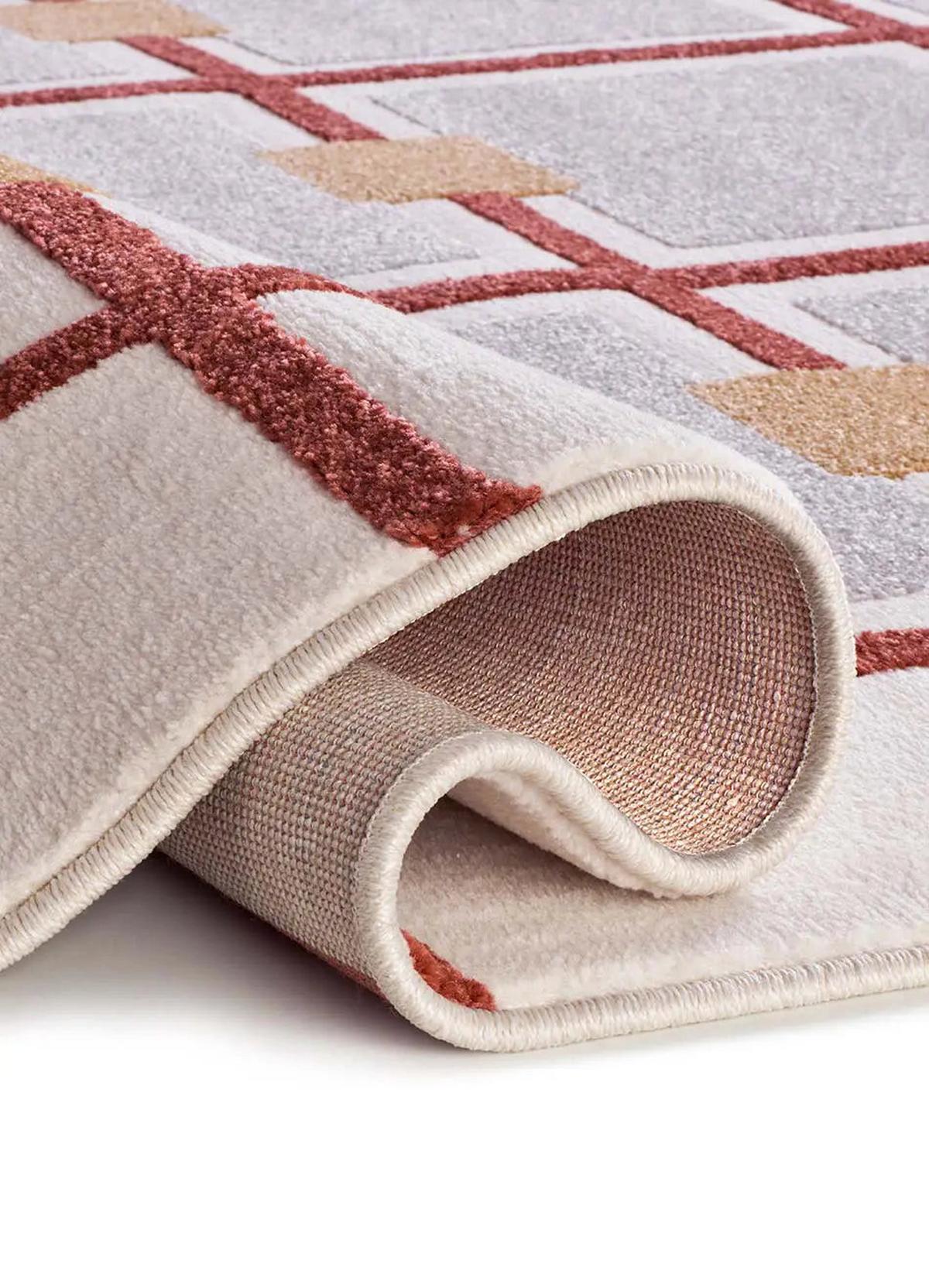 KURZFLORTEPPICH Weiß / Kupfer Amara 200/290 cm - Weiß/Kupferfarben, Textil (200/290cm) - Atticgo