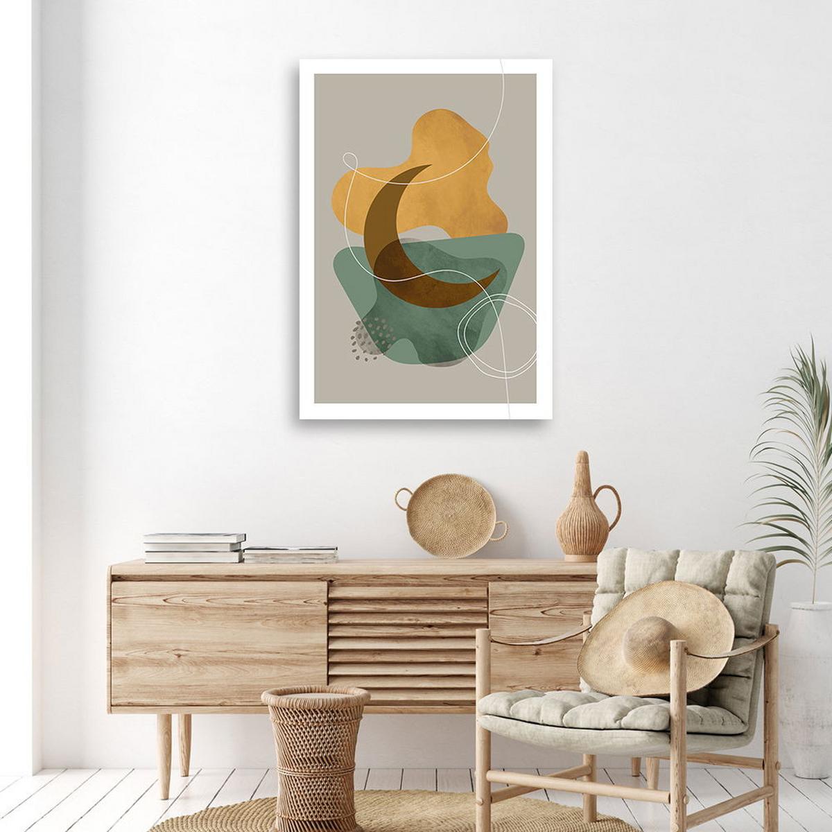 KUNSTDRUCK Grün 40/60 cm - Grün, Textil (40/60cm) - KUNSTLOFT