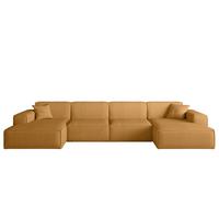 WOHNLANDSCHAFT Celes Premium In Scala - Currygelb, Holzwerkstoff/Textil (379/73/165cm) - Fun Möbel