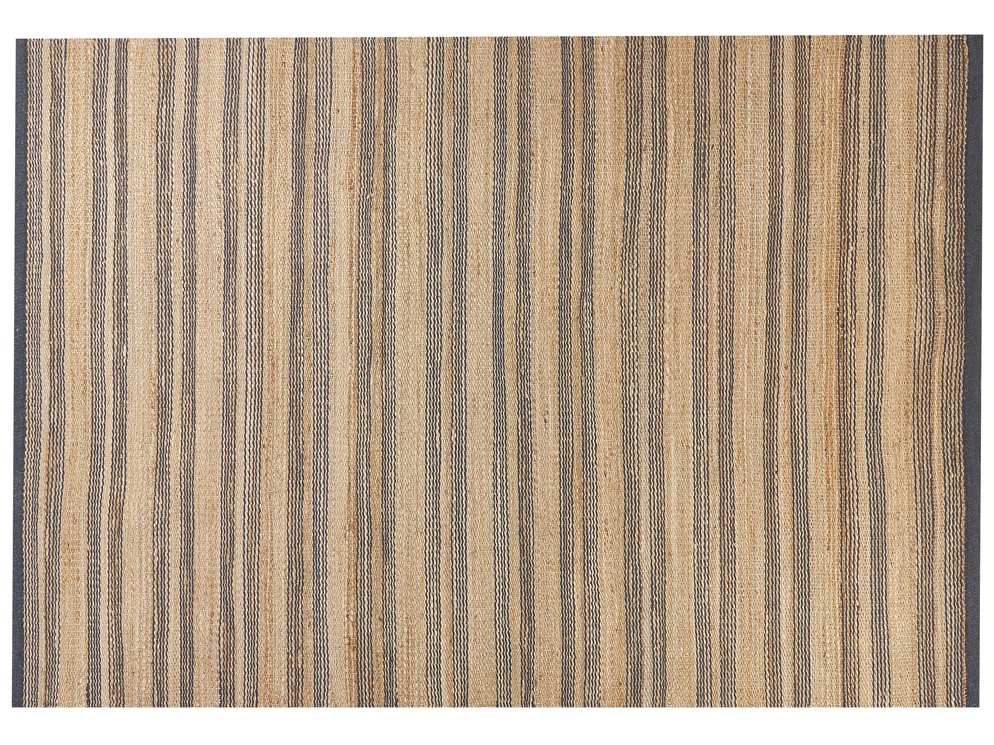 TEPPICH geflochten Budho 230/160 cm - Grau, Naturmaterialien (160/230cm) - Beliani