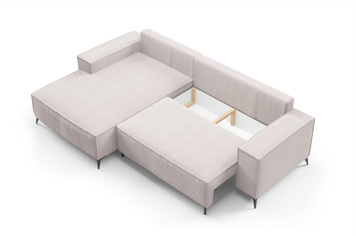 ECKSOFA Fiore - Grau, Holzwerkstoff/Textil (294/185cm) - Fun Möbel