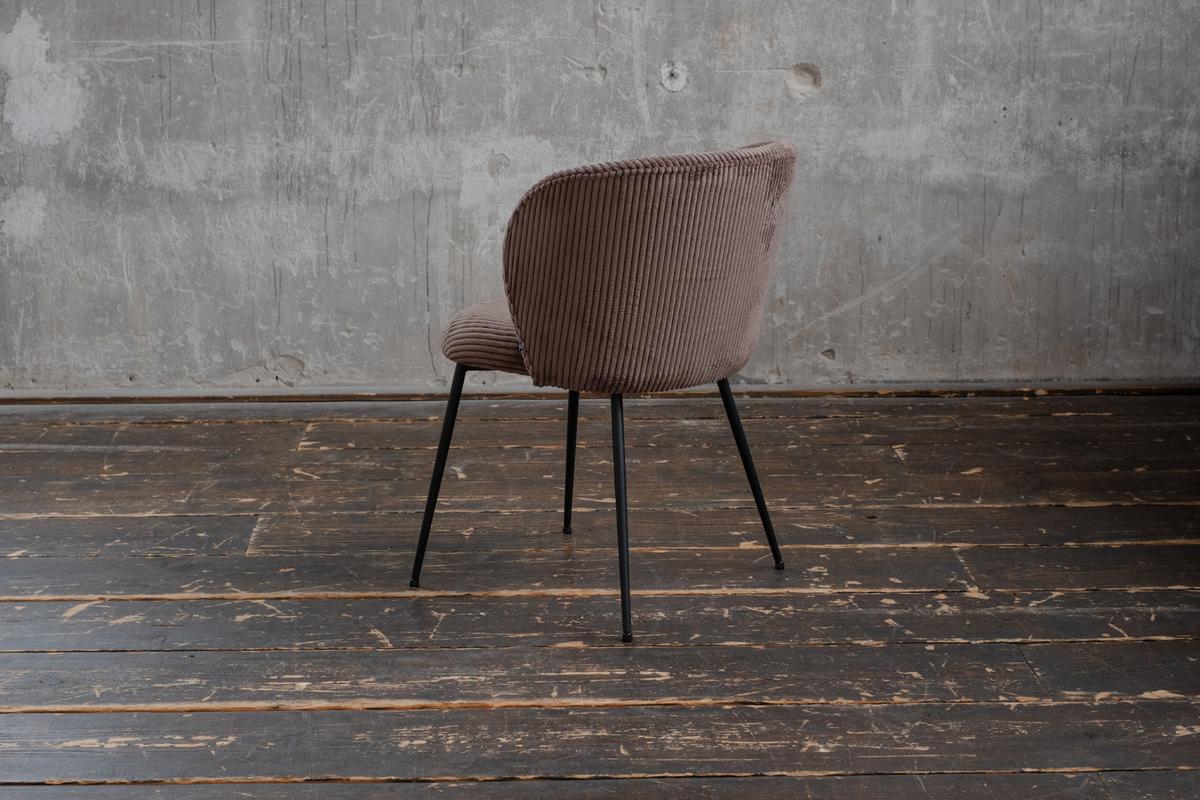 ESSZIMMERSTUHL LENA Braun Cord (1er-Set) - Braun, Textil (54/78/53cm) - KAWOLA