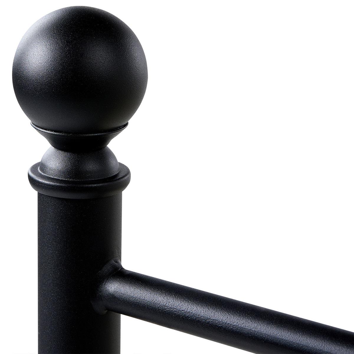 BETT mit Lattenrost 120/200 cm Schwarz Dinard - Schwarz, Metall (120/200cm) - Beliani