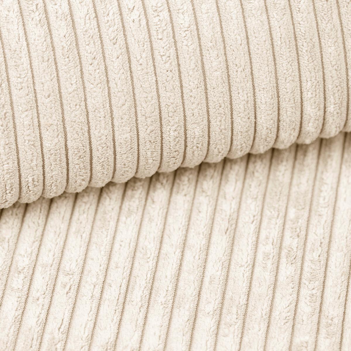 ECKSOFA Nancy Beige Cord - Beige/Schwarz, Holz/Kunststoff (264/162cm) - S-Style Möbel