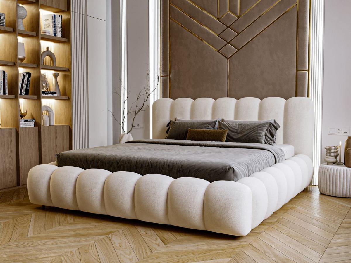 POLSTERBETT Averia 140x200 Beige - Beige, Textil (140/200cm) - Graingold
