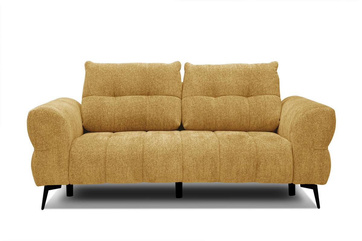 SOFA SALVINI 2,5-Sitzer, gelb - Gelb, Holz/Textil (206/88/99cm) - Wozimo