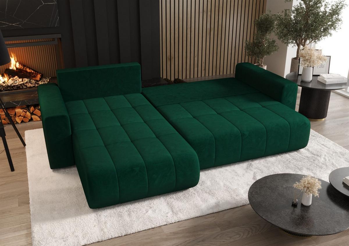 ECKSOFA Camila - Creme, Holzwerkstoff/Textil (280/185cm) - Fun Möbel