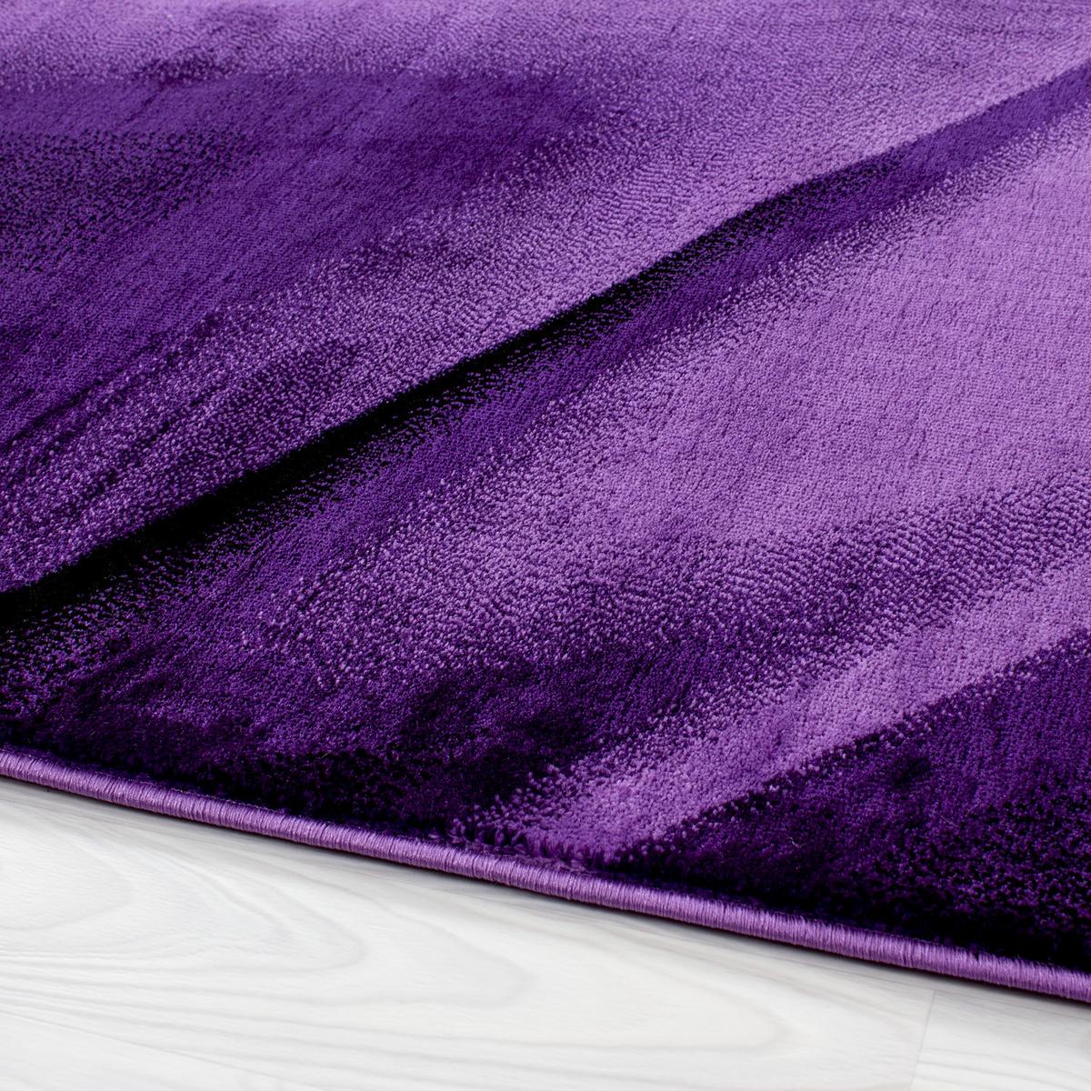 KURZFLORTEPPICH ASPEN, abstrakt, Violett, 80 x 150 cm - Lila, Textil (80/150cm) - KADIMA DESIGN