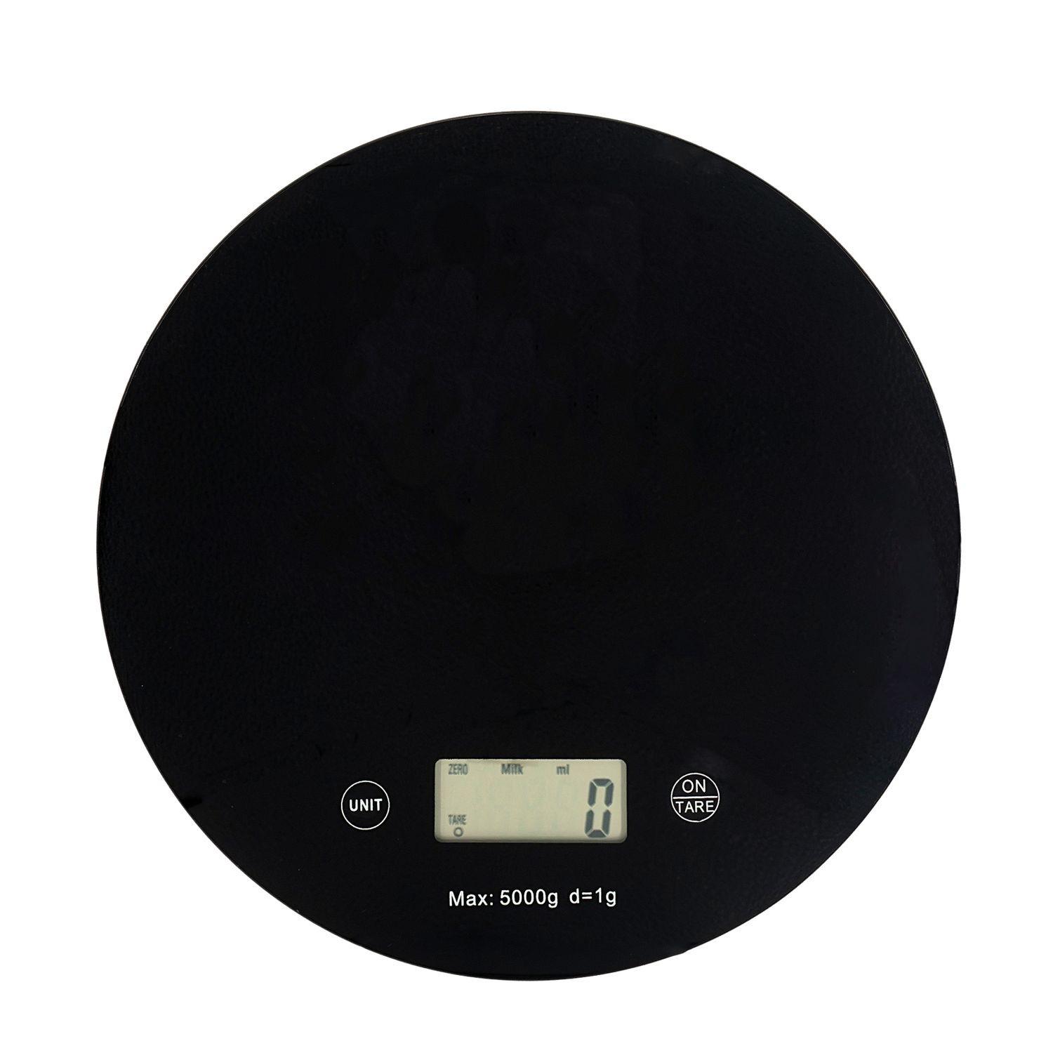 KÜCHENWAAGE mit LCD Display - Schwarz, Glas (20/1.6/20cm) - Intirilife
