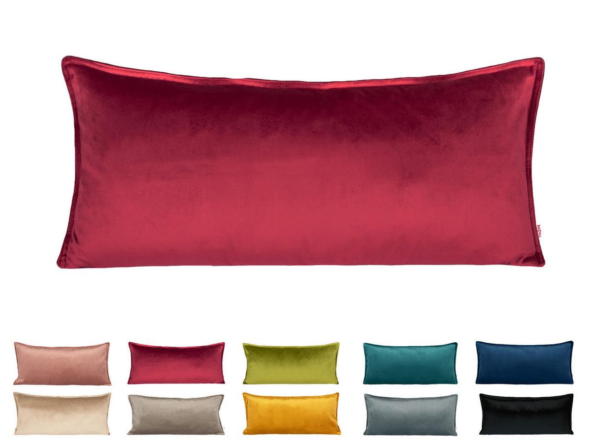 KISSENHÜLLE Samt&Sonders karmin-rot 30/70 cm - Rot, Textil (30/70cm) - beties Heimtextil