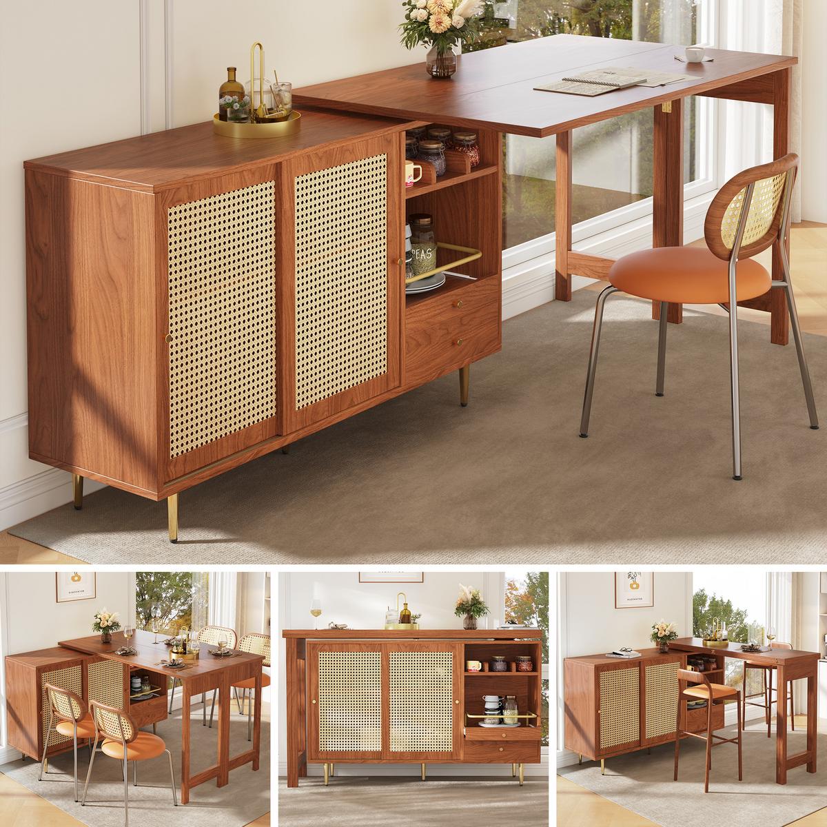 BARTISCH Braun 107/40/71,4 cm - Braun, Holzwerkstoff (187/40/76cm) - Urban Meuble