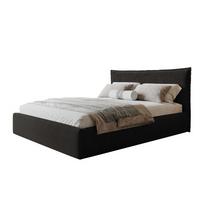 BETT 120x200 - Polsterbett mit Bettkasten und Metallrahmen - Modern Betten - Amor-Samtstoff - Kollektion Rimini - Schwarz - Schwarz, Holz/Textil (120/200cm) - Alpi-Möbel