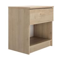 NACHTTISCH 1 Schublade H52 cm Tulle - Eichefarben, Holzwerkstoff (35/52/11cm) - Calicosy